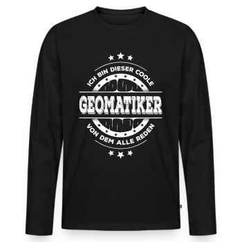 Geomatiker Kollegen Geburtstag Geomatik Geschenk - Männer Premium Bio Langarmshirt - Schwarz - Vorne - Nico (187cm)