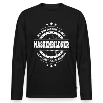 Maskenbildner Geburtstag Filmkunst Geschenk - Männer Premium Bio Langarmshirt - Schwarz - Vorne - Nico (187cm)