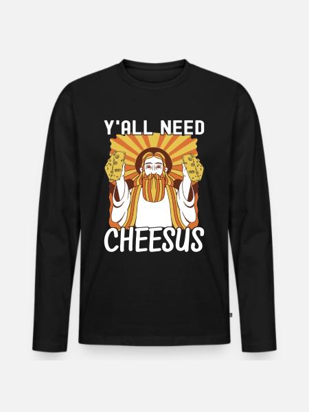 Cheese lovers Gouda cheese - Men's Premium Organic Long Sleeve Shirt - black