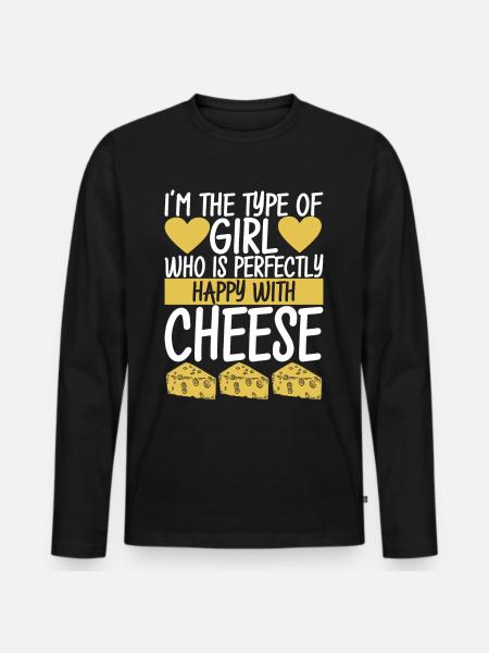 Cheese lovers Gouda cheese - Men's Premium Organic Long Sleeve Shirt - black