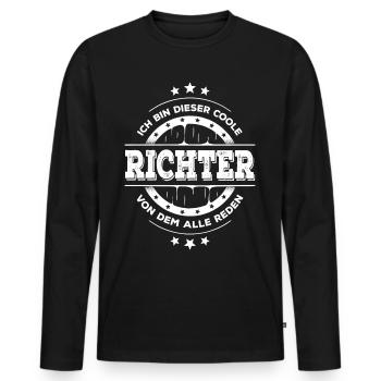 Richter Kollegen Geburtstag Jurastudium Geschenk - Männer Premium Bio Langarmshirt - Schwarz - Vorne - Nico (187cm)