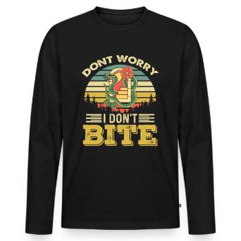 Serpents mordeurs serpents venimeux serpents venimeux - T-shirt manches longues Premium bio Homme - noir - Devant - Nico (187cm)