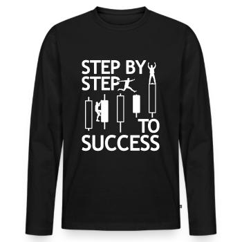 Trader Trading Forex Stock Trading Bourse - T-shirt manches longues Premium bio Homme - noir - Devant - Nico (187cm)