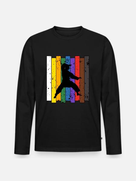 Karaté - T-shirt manches longues Premium bio Homme - noir