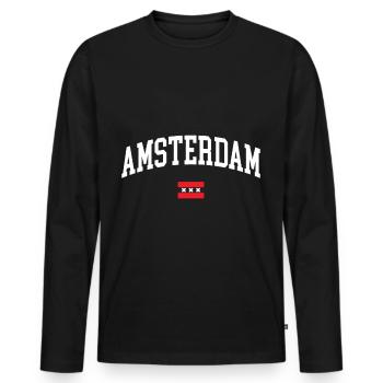 Amsterdam souvenir dutch dutch to - Men's Premium Organic Long Sleeve Shirt - black - Front - Nico (187cm)
