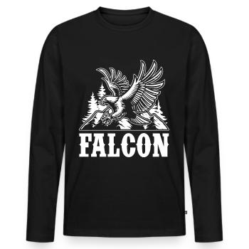 Falconry Hawks Hawks Birds of Prey - Men's Premium Organic Long Sleeve Shirt - black - Front - Nico (187cm)
