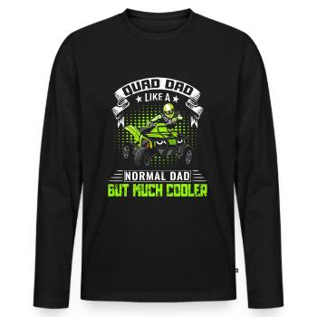 Quad Quad Riders Quad Driving Dad Daddy Papa Saying - Men's Premium Organic Long Sleeve Shirt - black - Front - Nico (187cm)
