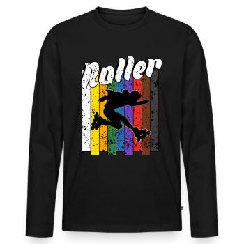 Rollerblades - Men's Premium Organic Long Sleeve Shirt - black - Front - Nico (187cm)