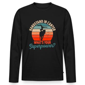 Acrobate Riding Rider Vaulter Acrobat - T-shirt manches longues Premium bio Homme - noir - Devant - Nico (187cm)