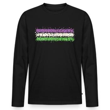 Genderqueer Genderfluid Nonbinary Flagge Queer - Männer Premium Bio Langarmshirt - Schwarz - Vorne - Nico (187cm)