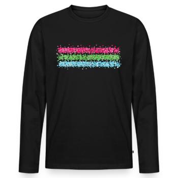 Polysexuel Polysexuel Polysexuel - T-shirt manches longues Premium bio Homme - noir - Devant - Nico (187cm)