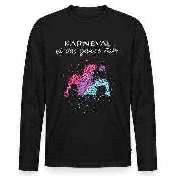 Carnival Fool Jeck Confettis Bisexualité bisexuelle - T-shirt manches longues Premium bio Homme - noir - Devant - Nico (187cm)