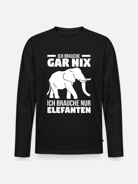 Dickhäuter Rüsseltier Dabbing Elefant - Männer Premium Bio Langarmshirt - Schwarz