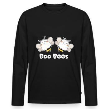 Abeilles Boo - T-shirt manches longues Premium bio Homme - noir - Devant - Nico (187cm)