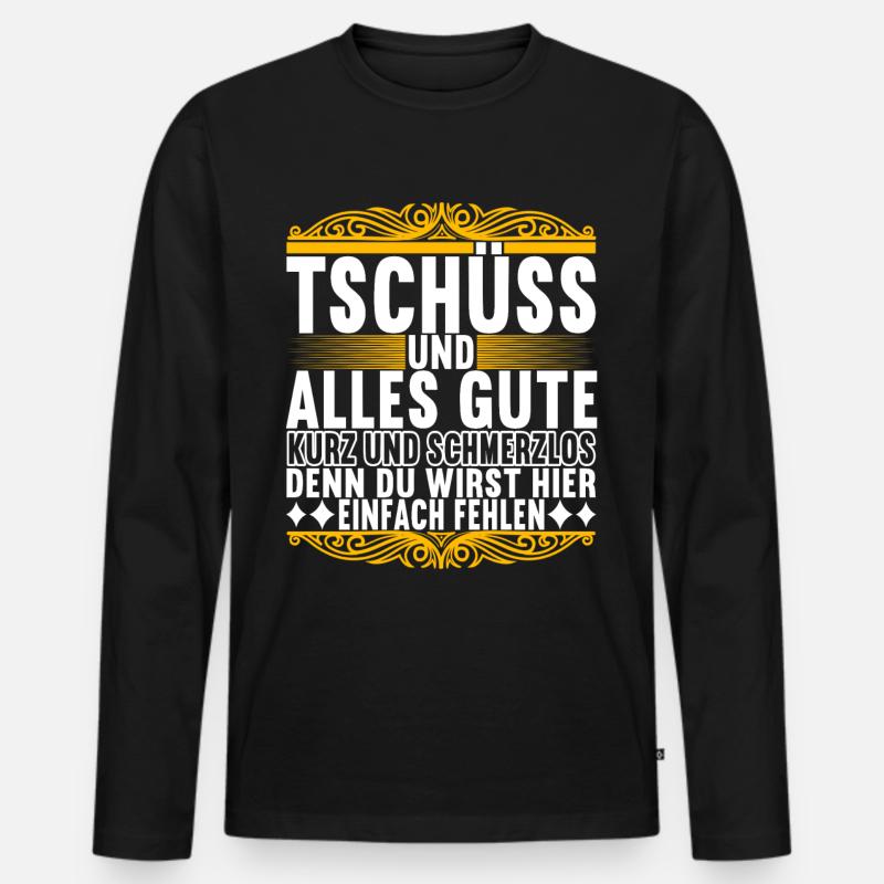 Abschiedsgeschenk Kollege Jobwechsel - Männer Premium Bio Langarmshirt - Schwarz