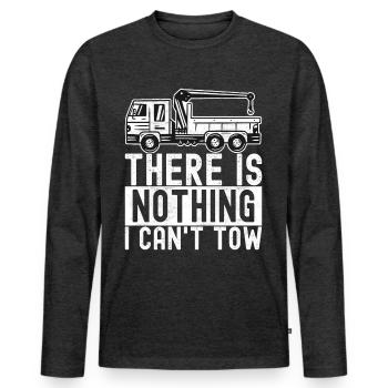 Abschleppwagen Abschleppdienst - Männer Premium Bio Langarmshirt - Anthrazit meliert - Vorne - Nico (187cm)