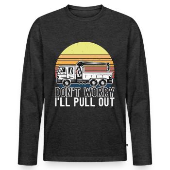 Abschleppwagen Abschleppdienst - Männer Premium Bio Langarmshirt - Anthrazit meliert - Vorne - Nico (187cm)