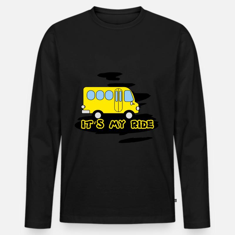 Busfahrer - Männer Premium Bio Langarmshirt - Schwarz