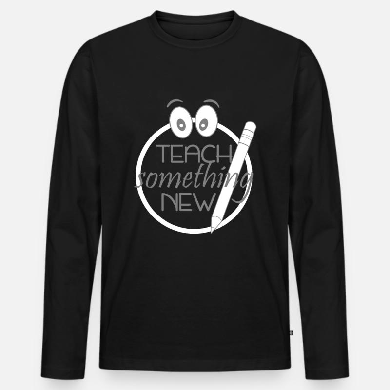 Lehrer - Männer Premium Bio Langarmshirt - Schwarz