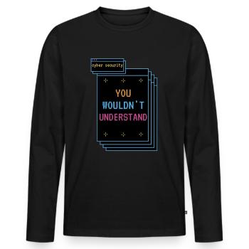 Cybersecurity - IT-Sicherheit Informatiker - Männer Premium Bio Langarmshirt - Schwarz - Vorne - Nico (187cm)