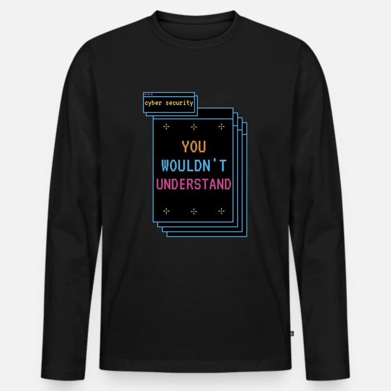 Cybersecurity - IT Security Computer Scientist - Men's Premium Organic Long Sleeve Shirt - black
