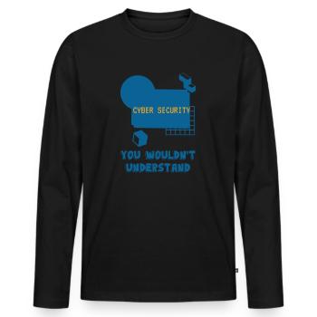 Cybersecurity - IT-Sicherheit Informatiker - Männer Premium Bio Langarmshirt - Schwarz - Vorne - Nico (187cm)