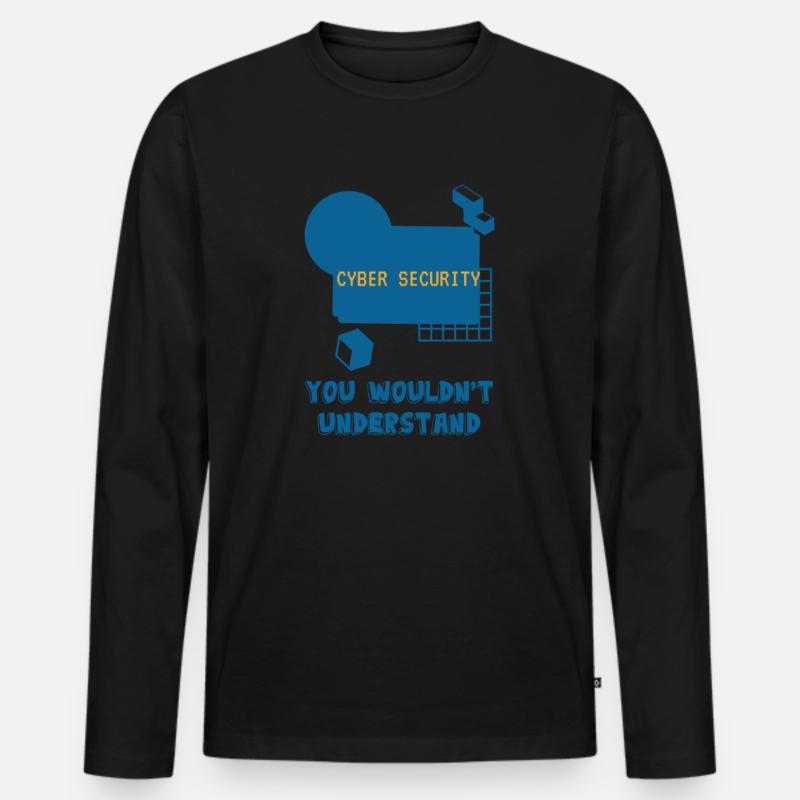 Cybersecurity - IT Security Computer Scientist - Men's Premium Organic Long Sleeve Shirt - black