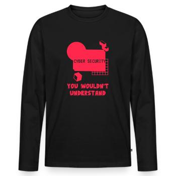 Cybersecurity - IT-Sicherheit Informatiker - Männer Premium Bio Langarmshirt - Schwarz - Vorne - Nico (187cm)