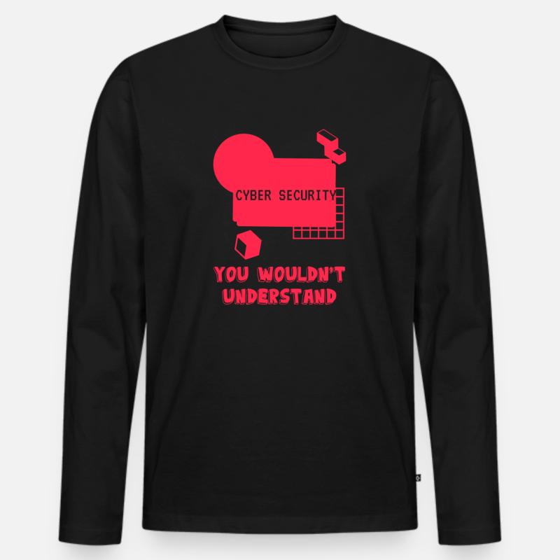 Cybersecurity - IT Security Computer Scientist - Men's Premium Organic Long Sleeve Shirt - black