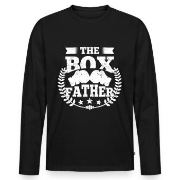 Boxfather Boxing Gloves Funny Boxer Gift Idea - Männer Premium Bio Langarmshirt - Schwarz - Vorne - Nico (187cm)