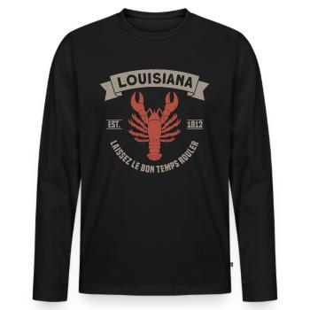 Louisiana Crawfish Boiler Crawfish Lobster Ec - Men's Premium Organic Long Sleeve Shirt - black - Front - Nico (187cm)