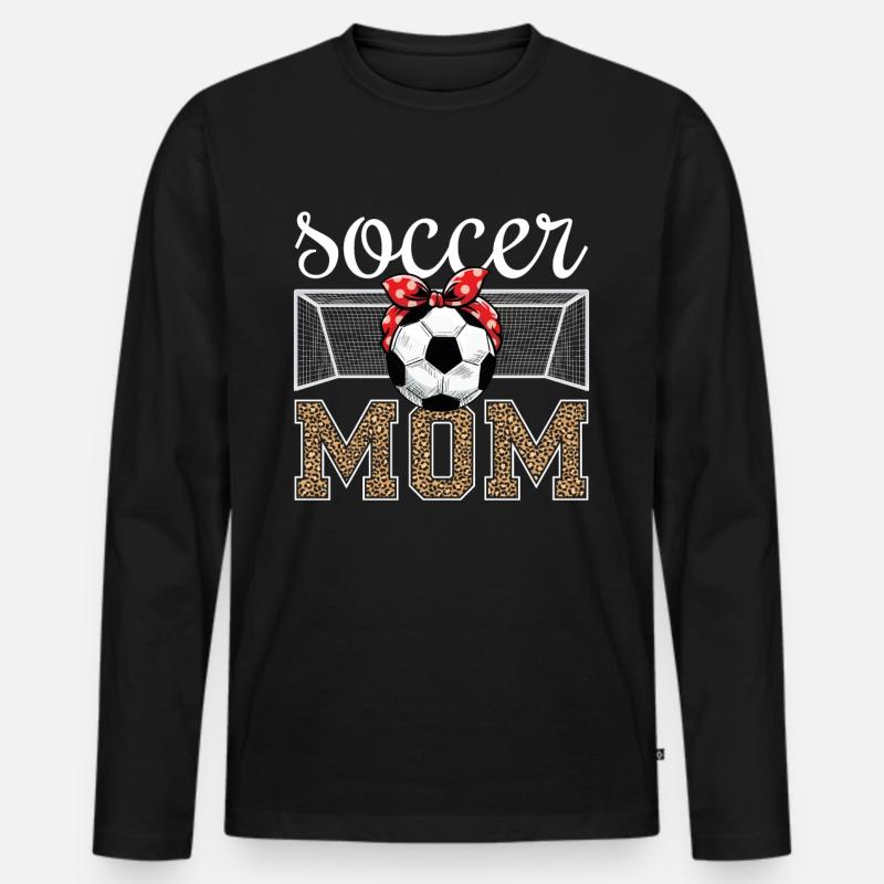 Soccer Mom - Männer Premium Bio Langarmshirt - Schwarz