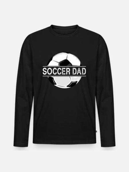 Soccer Dad - Männer Premium Bio Langarmshirt - Schwarz