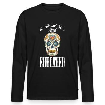 Dead formation sugar skull Day of the Dead - Men's Premium Organic Long Sleeve Shirt - black - Front - Nico (187cm)