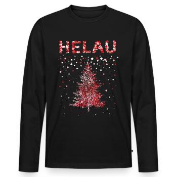 Carnival Carnival Helau Cologne Christmas Tree Xmas - Men's Premium Organic Long Sleeve Shirt - black - Front - Nico (187cm)