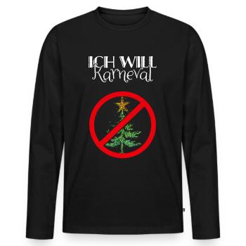 Karneval Konfetti Anti Christmas Weihnachtsmuffel - Männer Premium Bio Langarmshirt - Schwarz - Vorne - Nico (187cm)