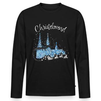 Cologne Cathedral Fastelovend Colonia Cologne Christmas Days - Men's Premium Organic Long Sleeve Shirt - black - Front - Nico (187cm)