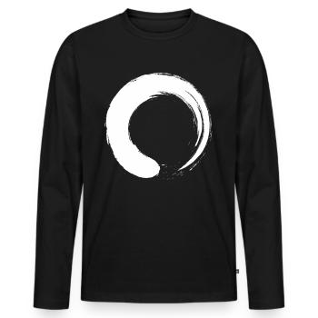 Buddhism Circle Symbol For Buddhism Believer - Men's Premium Organic Long Sleeve Shirt - black - Front - Nico (187cm)