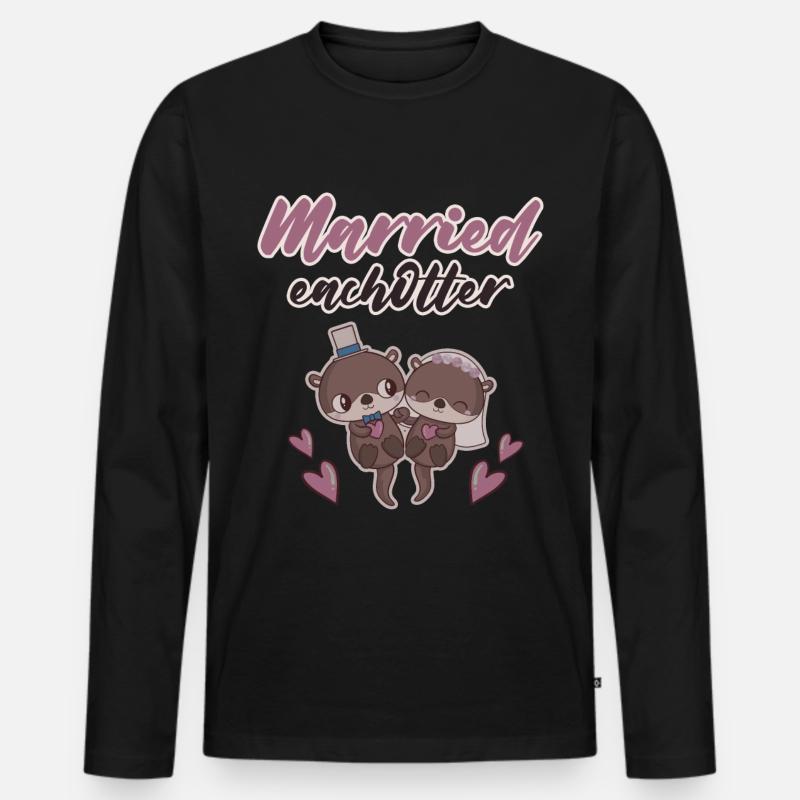 Married Eachotter - Männer Premium Bio Langarmshirt - Schwarz