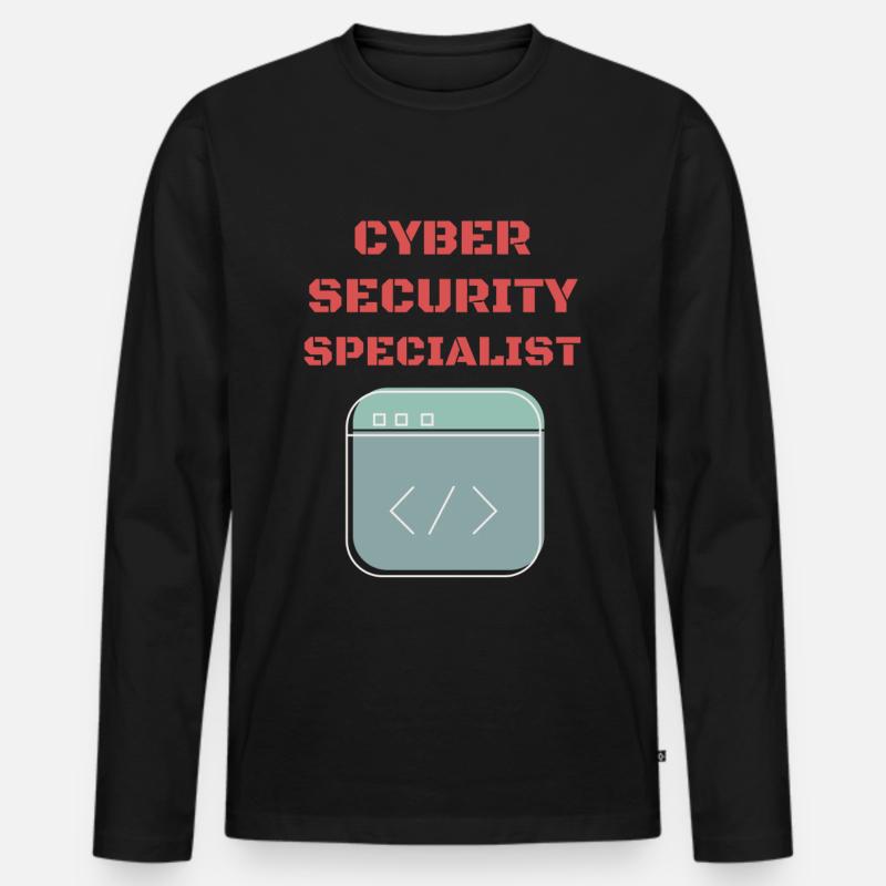 Cybersecurity - IT Security Computer Scientist - Men's Premium Organic Long Sleeve Shirt - black