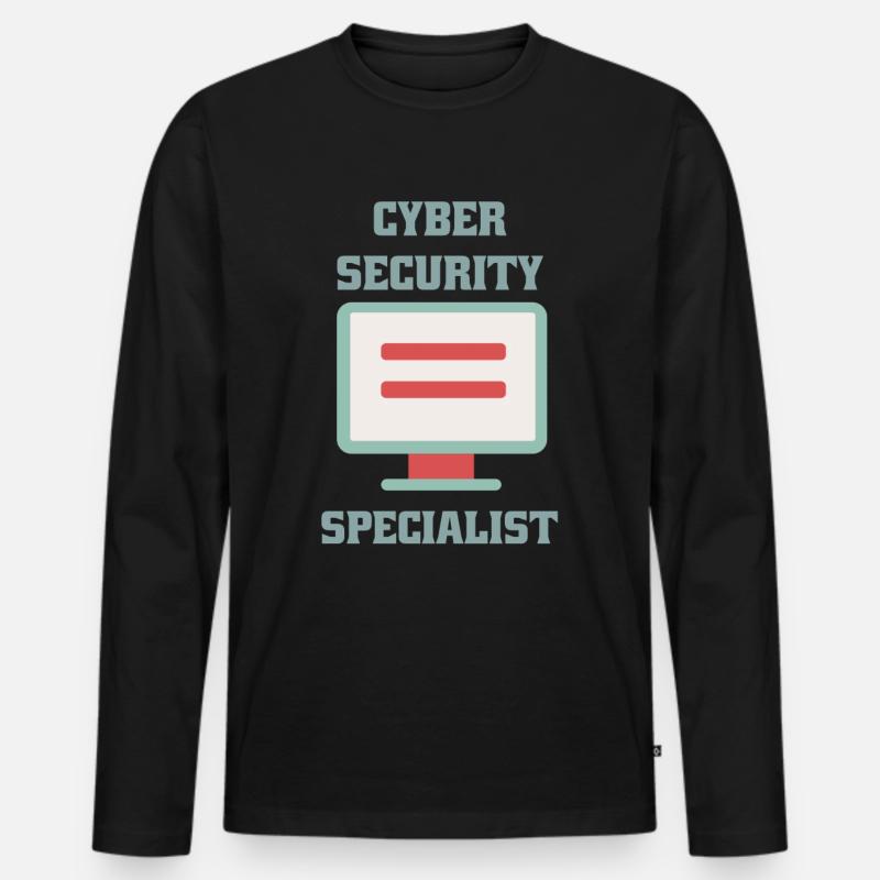 Cybersecurity - IT Security Computer Scientist - Men's Premium Organic Long Sleeve Shirt - black
