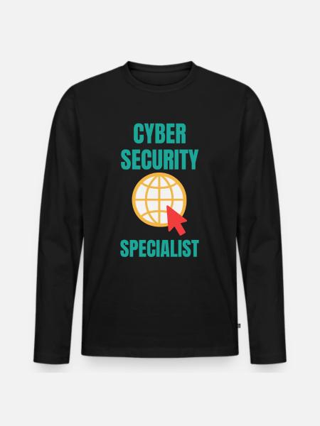 Cybersecurity - IT-Sicherheit Informatiker - Männer Premium Bio Langarmshirt - Schwarz
