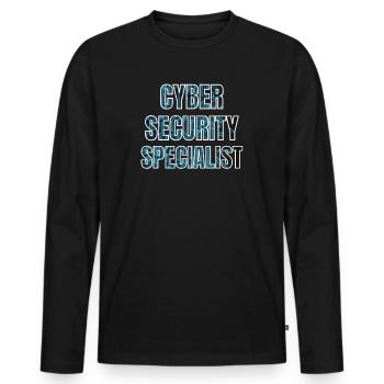 Cybersecurity - IT-Sicherheit Informatiker - Männer Premium Bio Langarmshirt - Schwarz - Vorne - Nico (187cm)
