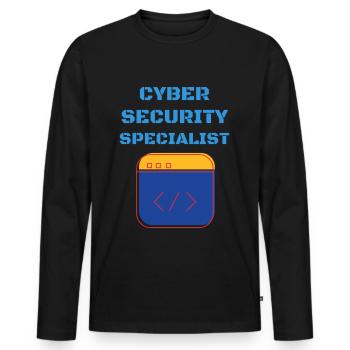 Cybersecurity - IT-Sicherheit Informatiker - Männer Premium Bio Langarmshirt - Schwarz - Vorne - Nico (187cm)