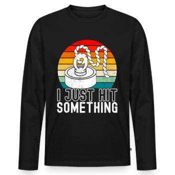 Magnet Fischer Magnet Fischen - Männer Premium Bio Langarmshirt - Schwarz - Vorne - Nico (187cm)