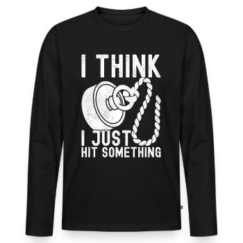 Magnet Fischer Magnet Fischen - Männer Premium Bio Langarmshirt - Schwarz - Vorne - Nico (187cm)