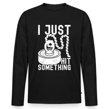 Magnet Fischer Magnet Fischen - Männer Premium Bio Langarmshirt - Schwarz - Vorne - Nico (187cm)