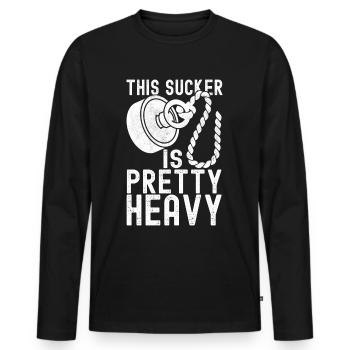 Magnet Fischer Magnet Fischen - Männer Premium Bio Langarmshirt - Schwarz - Vorne - Nico (187cm)