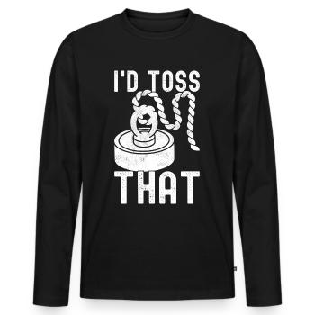 Magnet Fischer Magnet Fischen - Männer Premium Bio Langarmshirt - Schwarz - Vorne - Nico (187cm)
