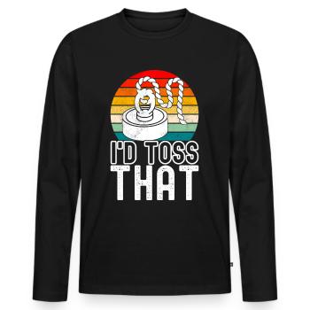 Magnet Fischer Magnet Fischen - Männer Premium Bio Langarmshirt - Schwarz - Vorne - Nico (187cm)